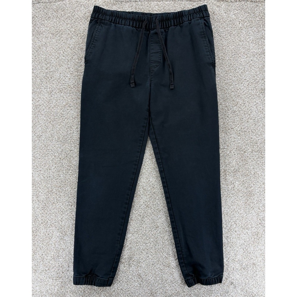 Banana Republic The Travel Jogger Men's M Tall 32x29 Black Heavy Cotton Stretch